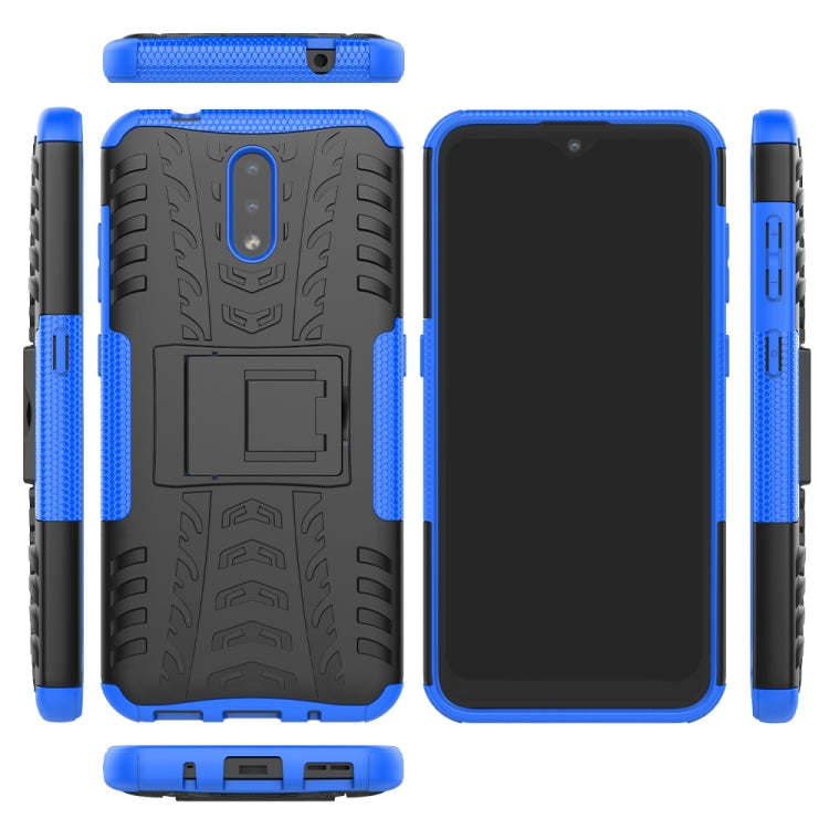 For Nokia 2.3 Tire Texture Shockproof TPU+PC Protective Case with Holder