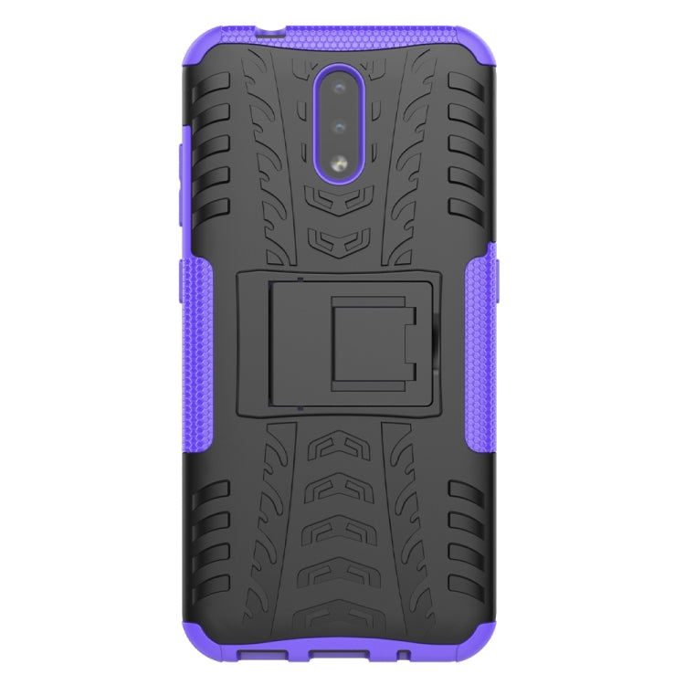 For Nokia 2.3 Tire Texture Shockproof TPU+PC Protective Case with Holder