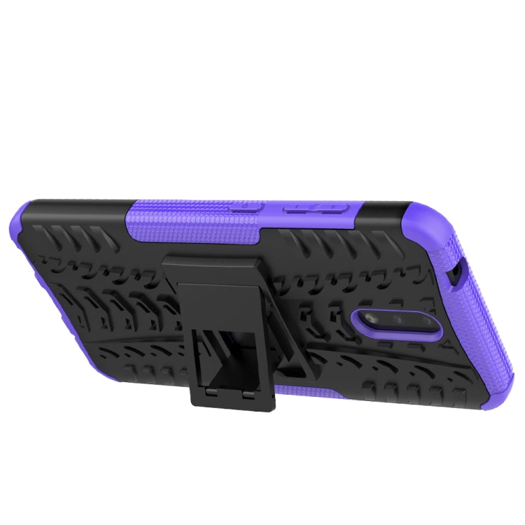 For Nokia 2.3 Tire Texture Shockproof TPU+PC Protective Case with Holder