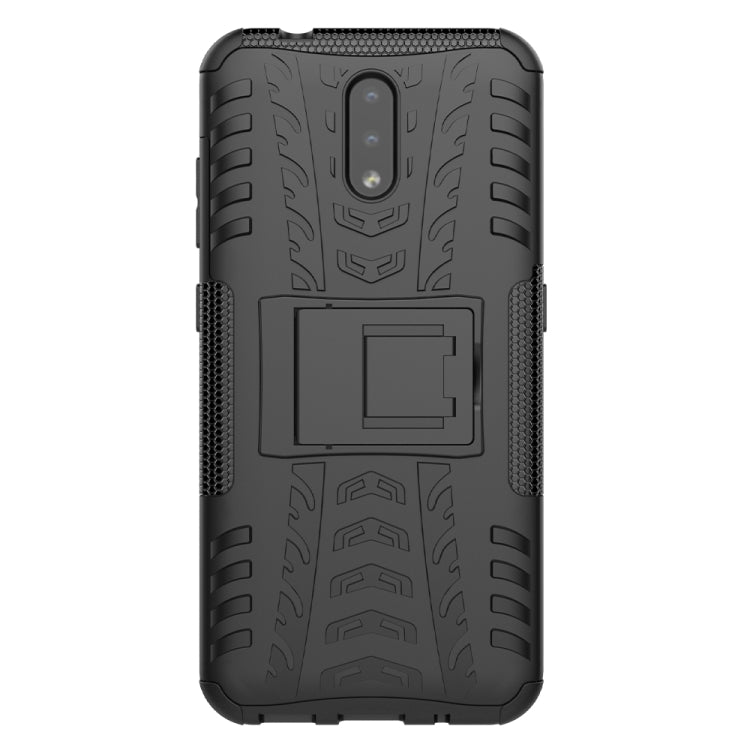 For Nokia 2.3 Tire Texture Shockproof TPU+PC Protective Case with Holder