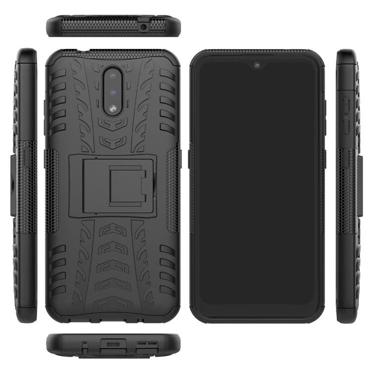 For Nokia 2.3 Tire Texture Shockproof TPU+PC Protective Case with Holder