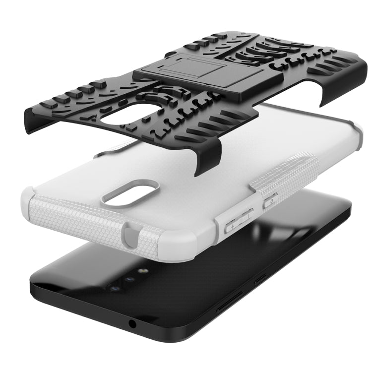 For Nokia 2.3 Tire Texture Shockproof TPU+PC Protective Case with Holder