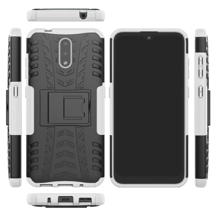 For Nokia 2.3 Tire Texture Shockproof TPU+PC Protective Case with Holder