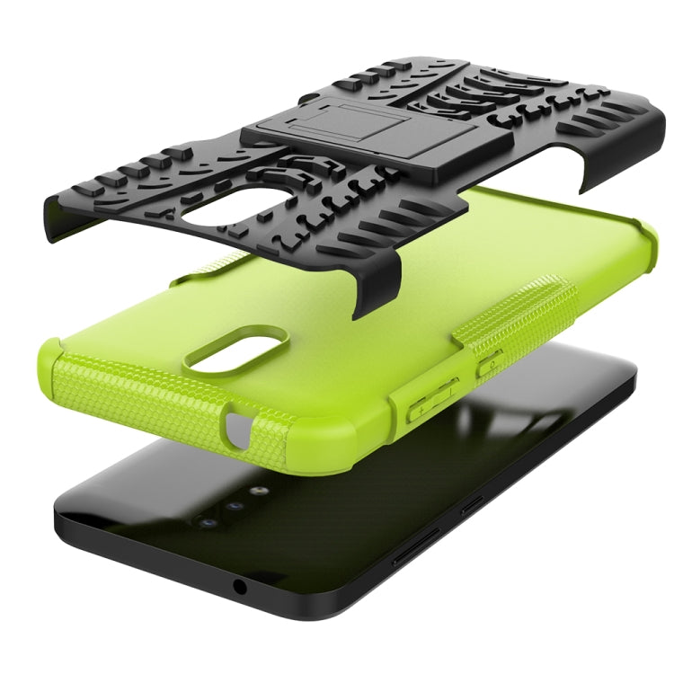 For Nokia 2.3 Tire Texture Shockproof TPU+PC Protective Case with Holder