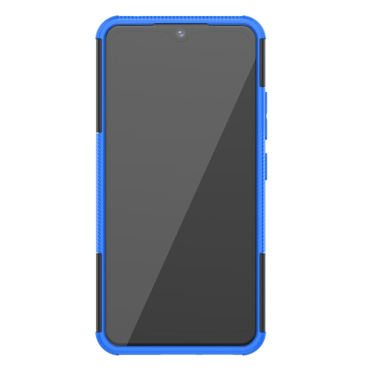 For Galaxy A70e Tire Texture Shockproof TPU+PC Protective Case with Holder