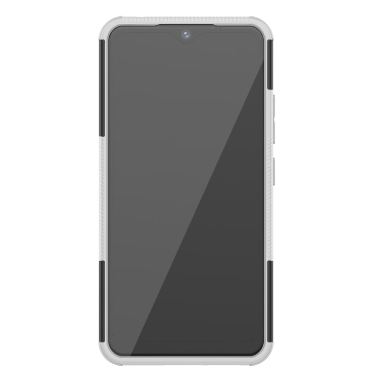 For Galaxy A70e Tire Texture Shockproof TPU+PC Protective Case with Holder