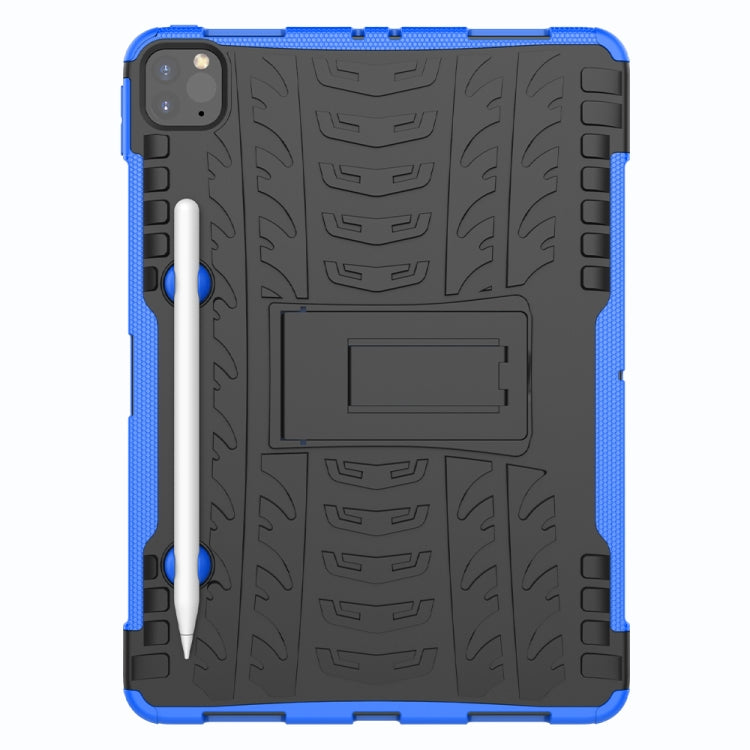 For iPad Pro 11 (2020) Tire Texture Shockproof TPU+PC Protective Tablet Case with Holder
