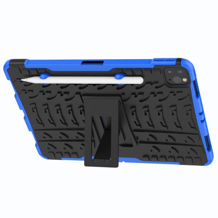For iPad Pro 11 (2020) Tire Texture Shockproof TPU+PC Protective Tablet Case with Holder