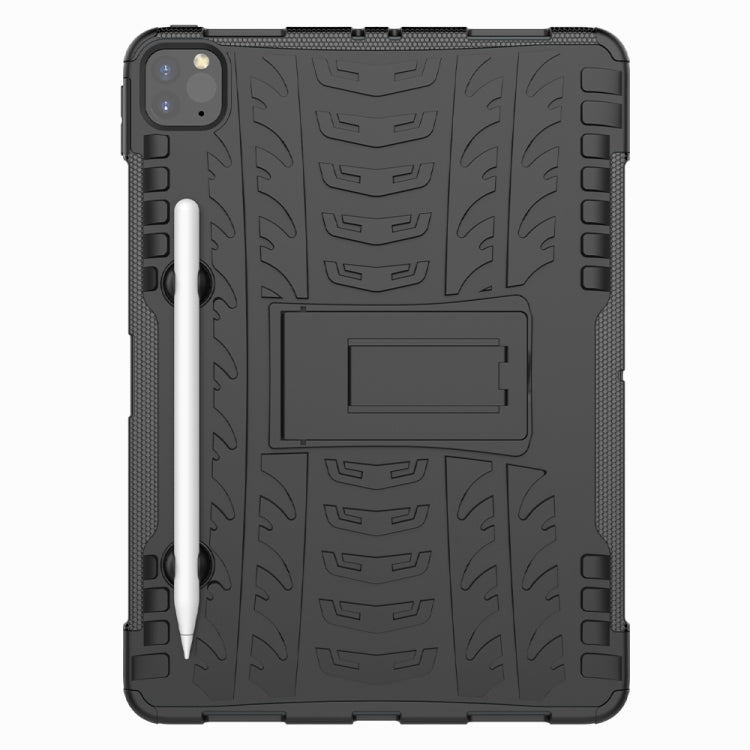 For iPad Pro 11 (2020) Tire Texture Shockproof TPU+PC Protective Tablet Case with Holder
