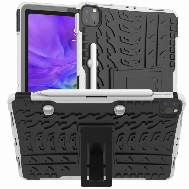 For iPad Pro 11 (2020) Tire Texture Shockproof TPU+PC Protective Tablet Case with Holder