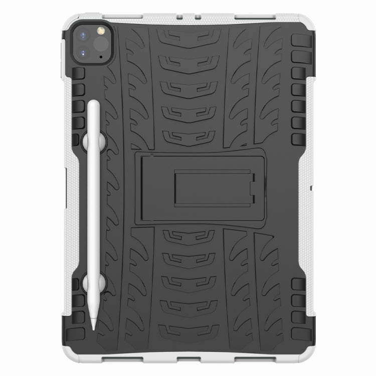 For iPad Pro 11 (2020) Tire Texture Shockproof TPU+PC Protective Tablet Case with Holder