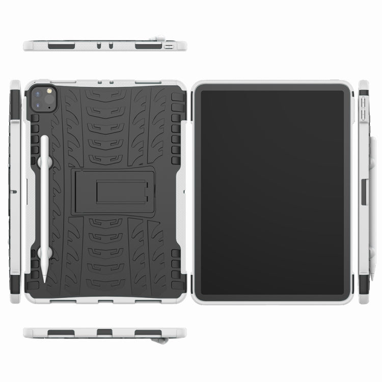 For iPad Pro 11 (2020) Tire Texture Shockproof TPU+PC Protective Tablet Case with Holder