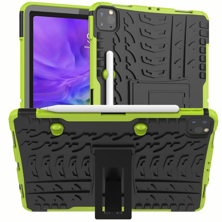 For iPad Pro 11 (2020) Tire Texture Shockproof TPU+PC Protective Tablet Case with Holder