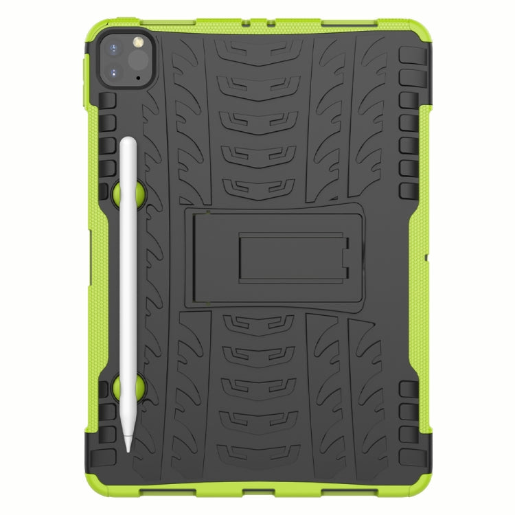 For iPad Pro 11 (2020) Tire Texture Shockproof TPU+PC Protective Tablet Case with Holder