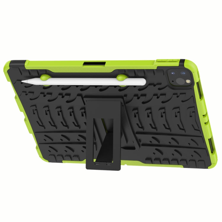 For iPad Pro 11 (2020) Tire Texture Shockproof TPU+PC Protective Tablet Case with Holder