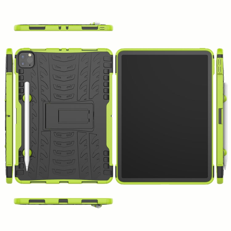 For iPad Pro 11 (2020) Tire Texture Shockproof TPU+PC Protective Tablet Case with Holder