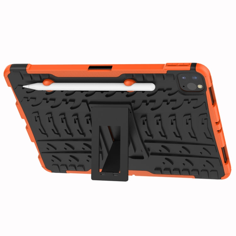 For iPad Pro 11 (2020) Tire Texture Shockproof TPU+PC Protective Tablet Case with Holder