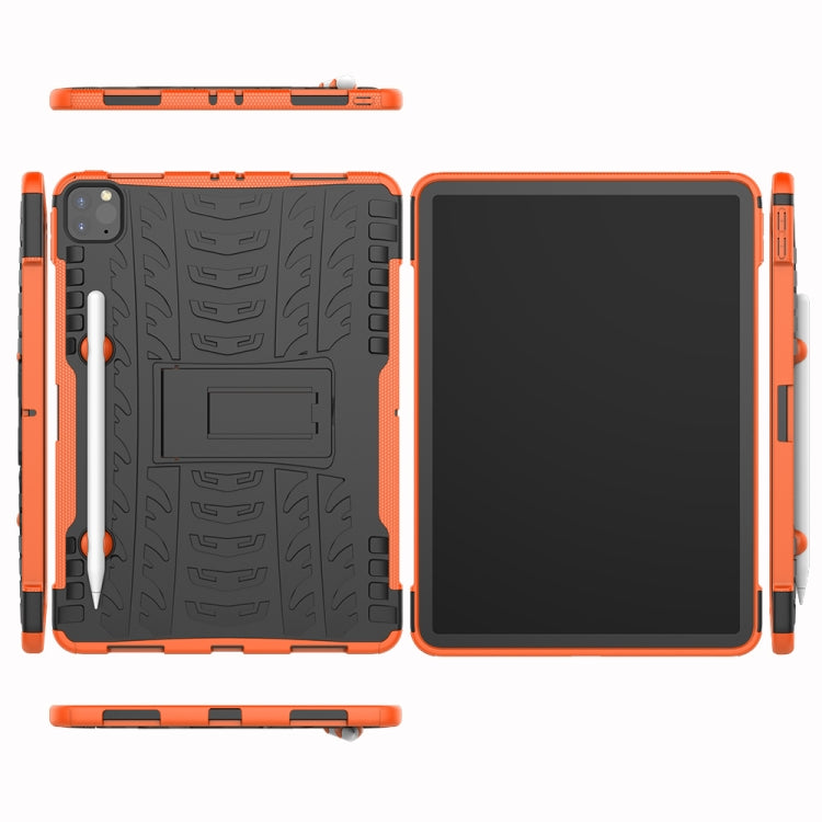 For iPad Pro 11 (2020) Tire Texture Shockproof TPU+PC Protective Tablet Case with Holder