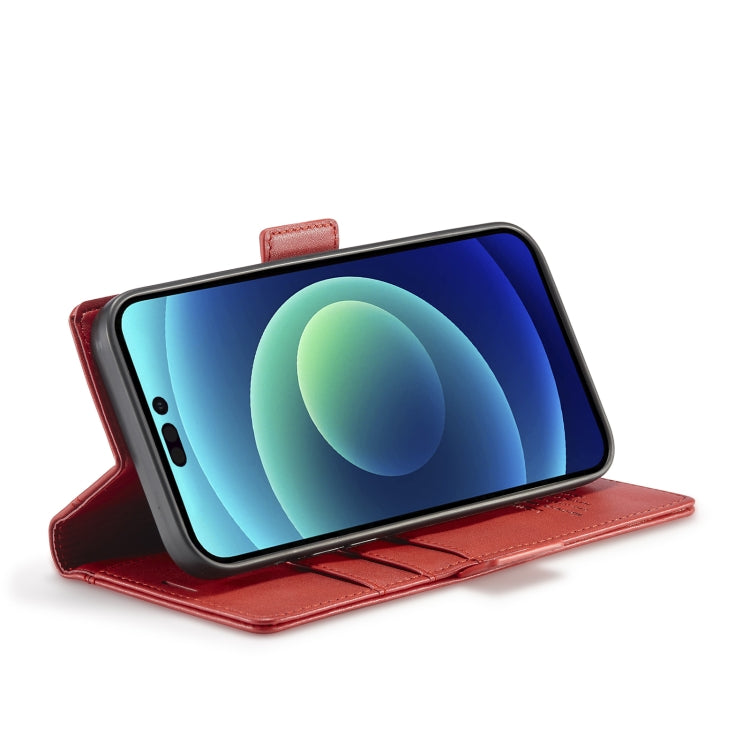 For iPhone 14 Pro Max LC.IMEEKE Magnetic Buckle Leather Phone Case