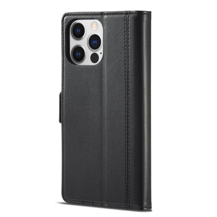 For iPhone 14 Pro LC.IMEEKE Magnetic Buckle Leather Phone Case