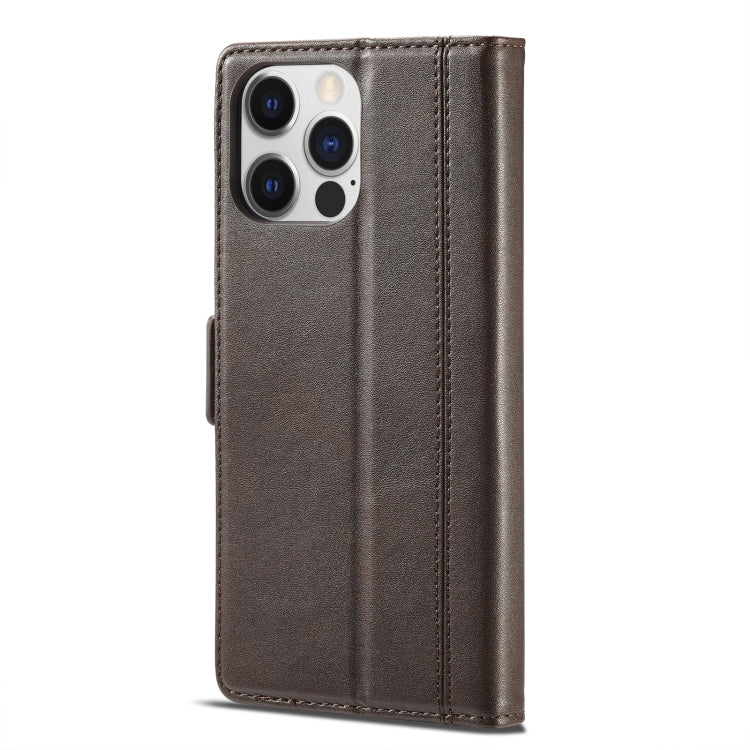 For iPhone 14 Pro LC.IMEEKE Magnetic Buckle Leather Phone Case