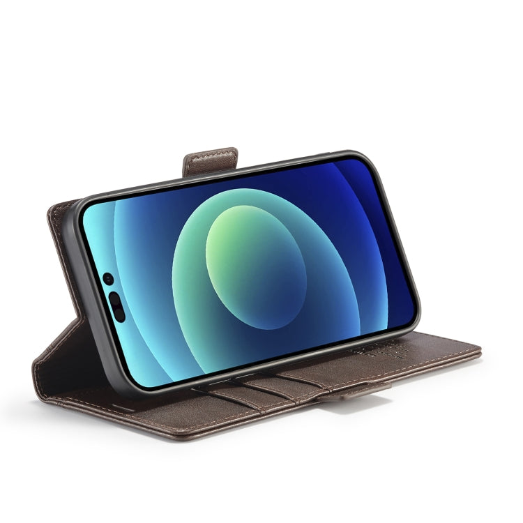 For iPhone 14 Pro LC.IMEEKE Magnetic Buckle Leather Phone Case