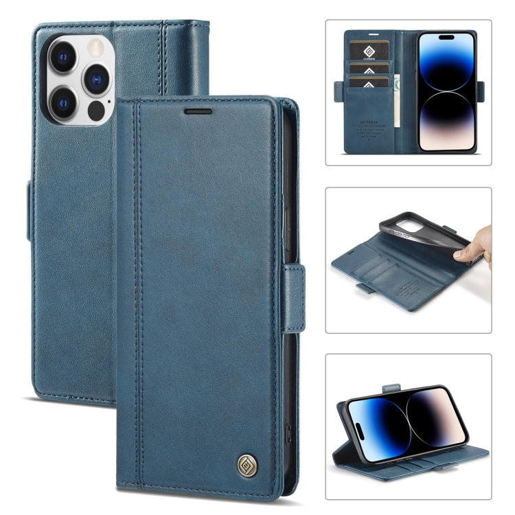 For iPhone 14 Pro LC.IMEEKE Magnetic Buckle Leather Phone Case