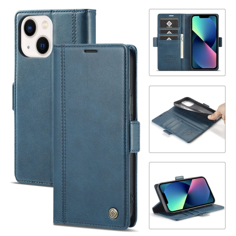 For iPhone 14 LC.IMEEKE Magnetic Buckle Leather Phone Case