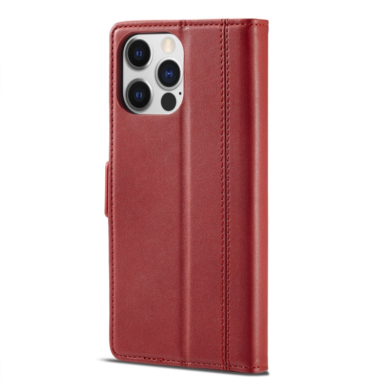 For iPhone 14 LC.IMEEKE Magnetic Buckle Leather Phone Case