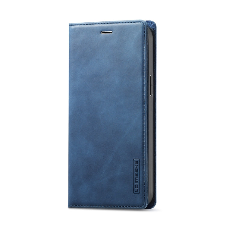 For iPhone 14 LC.IMEEKE Strong Magnetic Leather Phone Case with Holder & Card Slots & Wallet