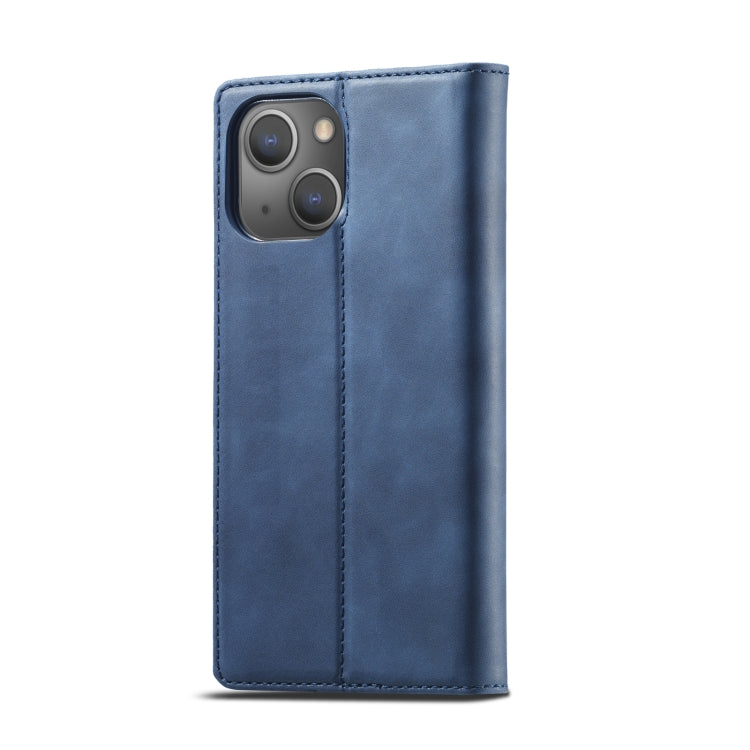 For iPhone 14 LC.IMEEKE Strong Magnetic Leather Phone Case with Holder & Card Slots & Wallet