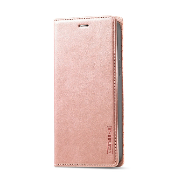 For iPhone 14 LC.IMEEKE Strong Magnetic Leather Phone Case with Holder & Card Slots & Wallet