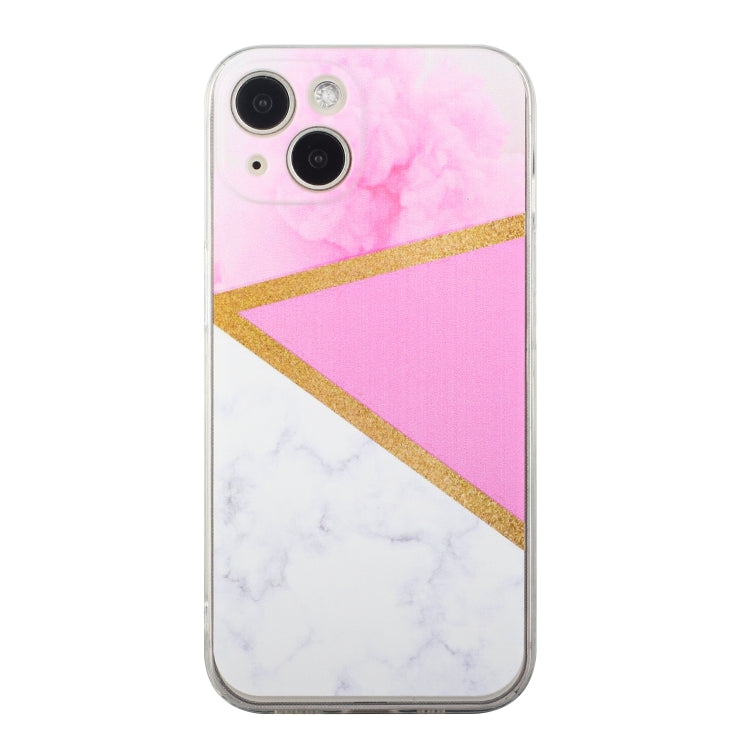 For iPhone 14 Stitching Marble TPU Phone Case Max