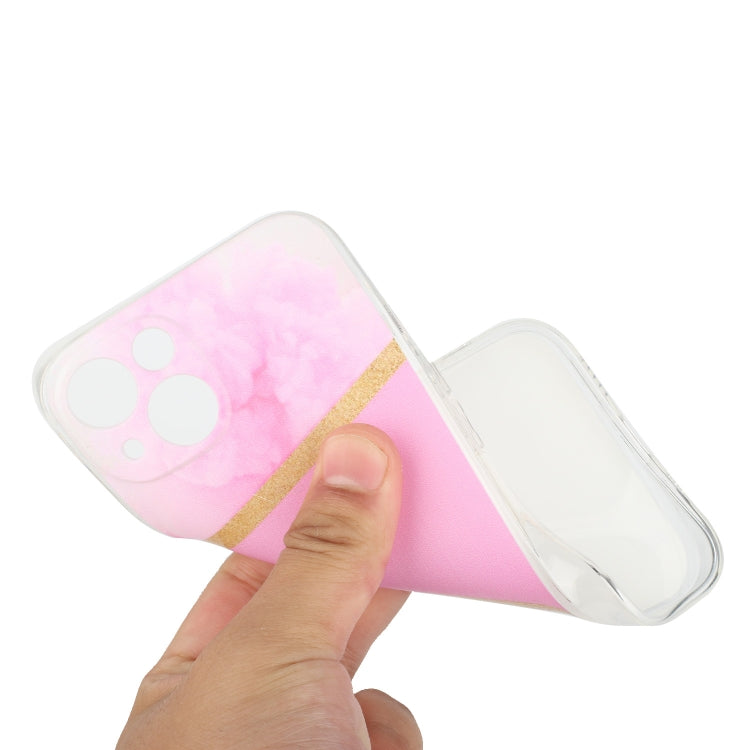 For iPhone 14 Stitching Marble TPU Phone Case Max