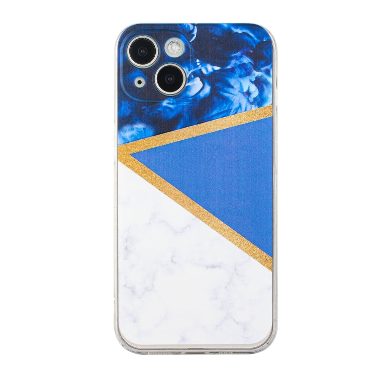 For iPhone 14 Stitching Marble TPU Phone Case Max