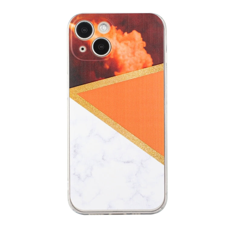 For iPhone 14 Stitching Marble TPU Phone Case Max