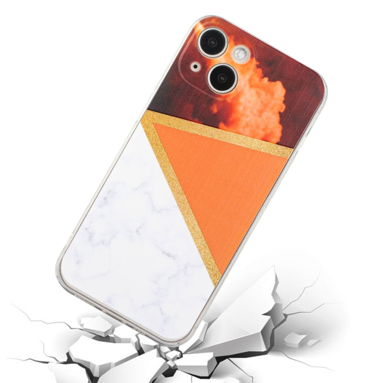 For iPhone 14 Stitching Marble TPU Phone Case Max