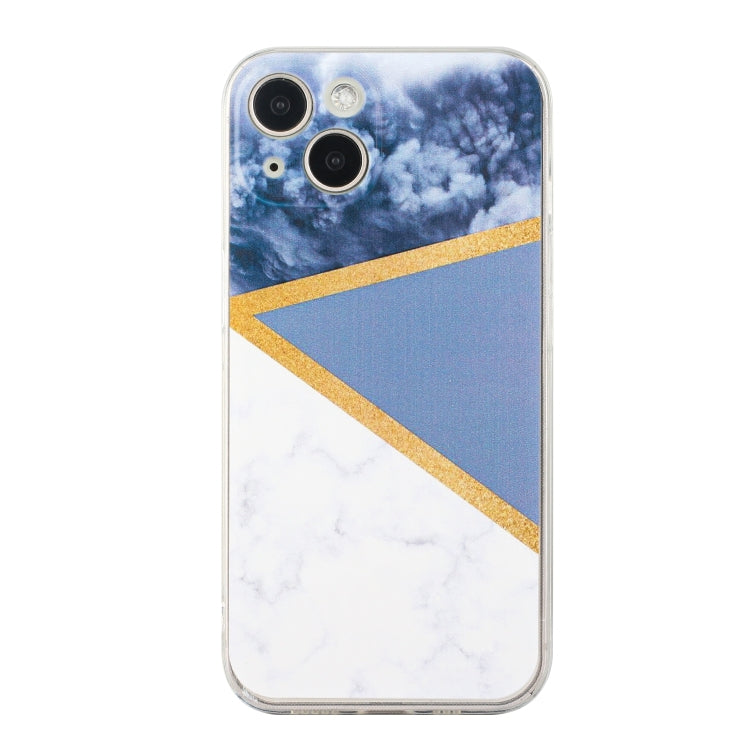 For iPhone 14 Stitching Marble TPU Phone Case Max
