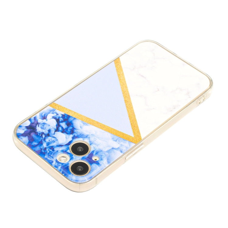 For iPhone 14 Stitching Marble TPU Phone Case Max