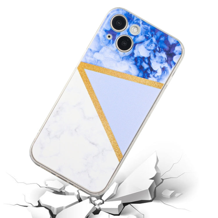 For iPhone 14 Stitching Marble TPU Phone Case Max