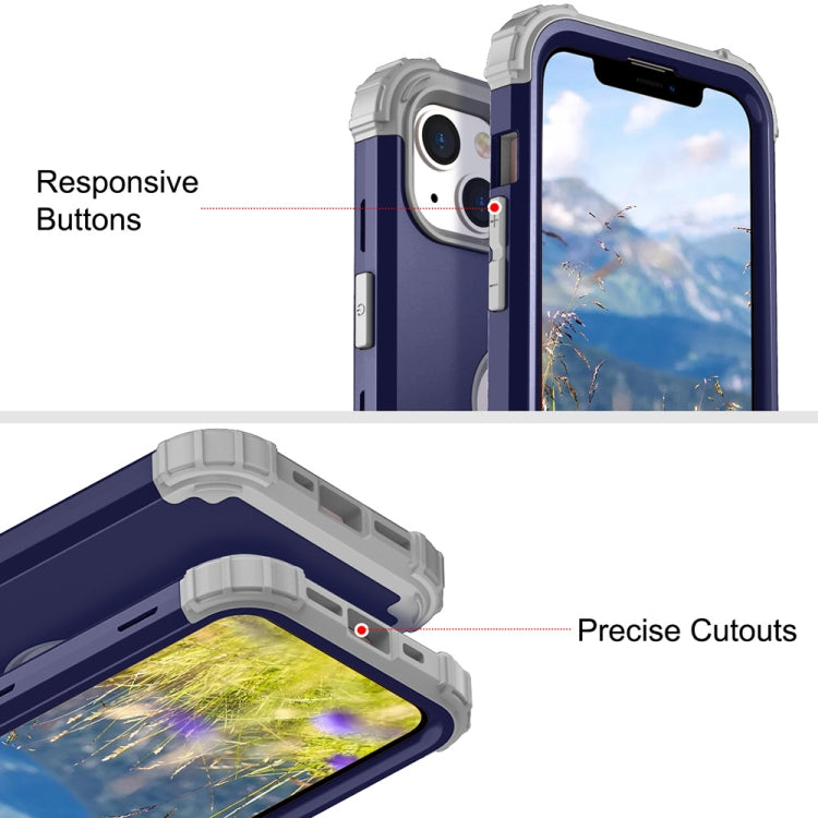 For iPhone 14 3 in 1 Shockproof Phone Case