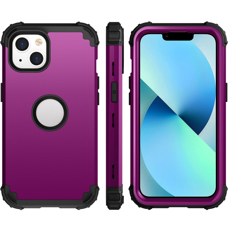 For iPhone 14 3 in 1 Shockproof Phone Case