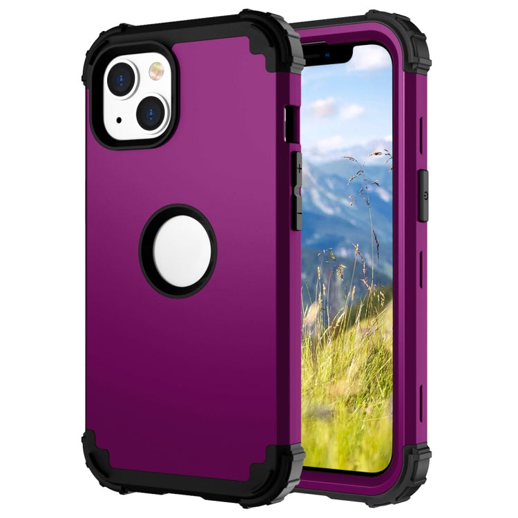 For iPhone 14 3 in 1 Shockproof Phone Case