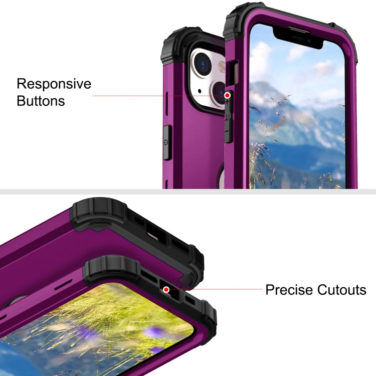For iPhone 14 3 in 1 Shockproof Phone Case