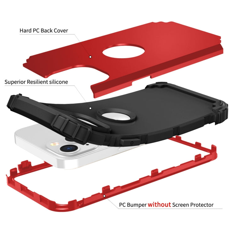 For iPhone 14 3 in 1 Shockproof Phone Case
