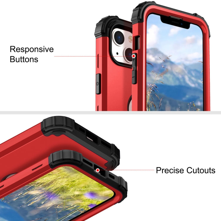 For iPhone 14 3 in 1 Shockproof Phone Case