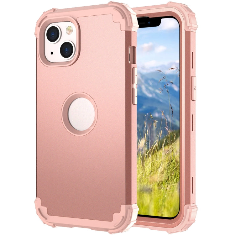 For iPhone 14 3 in 1 Shockproof Phone Case