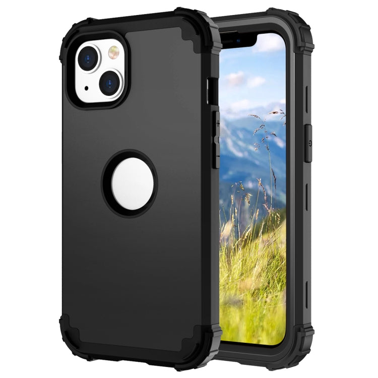 For iPhone 14 Plus 3 in 1 Shockproof Phone Case