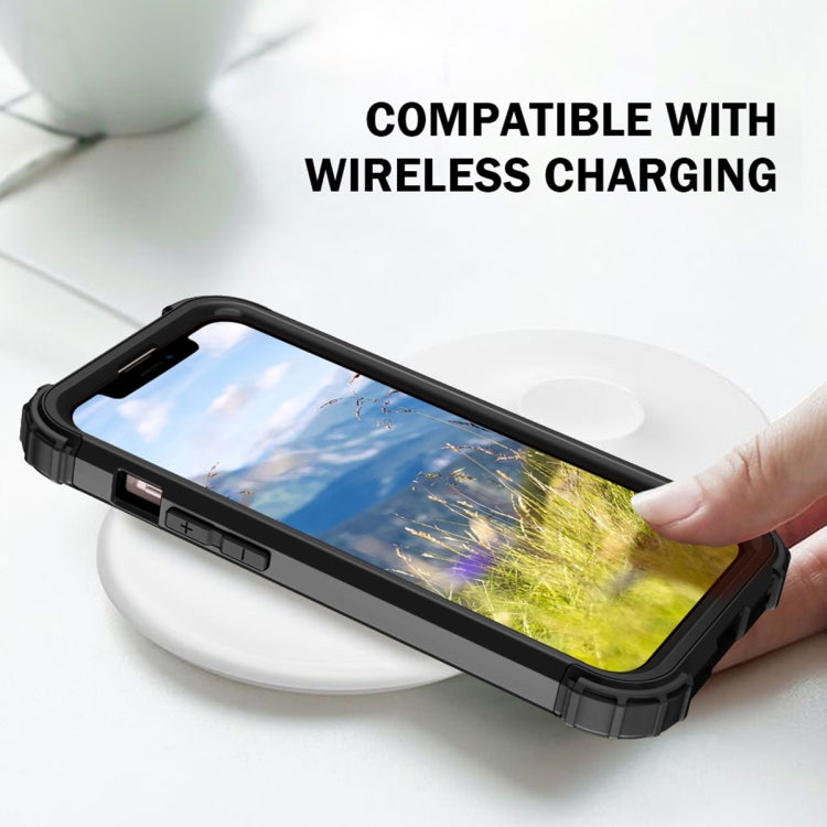 For iPhone 14 Plus 3 in 1 Shockproof Phone Case