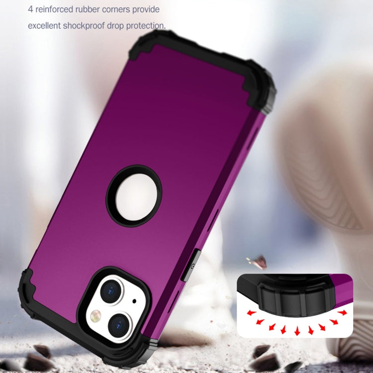 For iPhone 14 Plus 3 in 1 Shockproof Phone Case